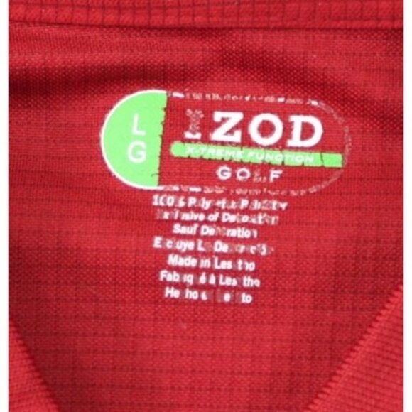 Izod Mens Advantage Performance Golf Polo Shirt Red Size L - Picture 2 of 8